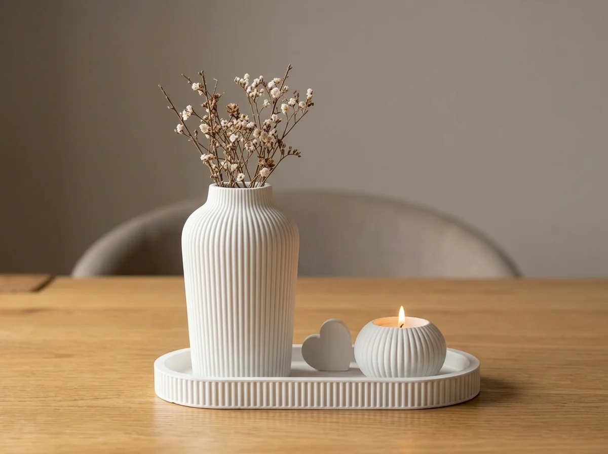 Soft Ivory Heart Set